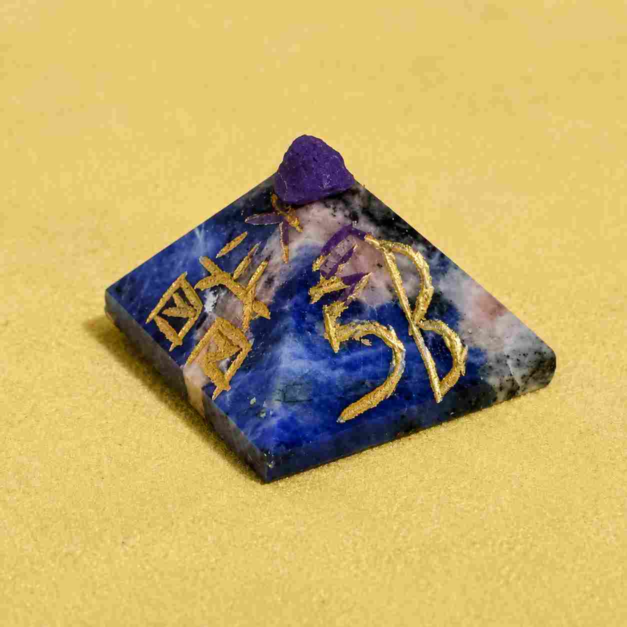Throat Chakra Pyramid Stone
